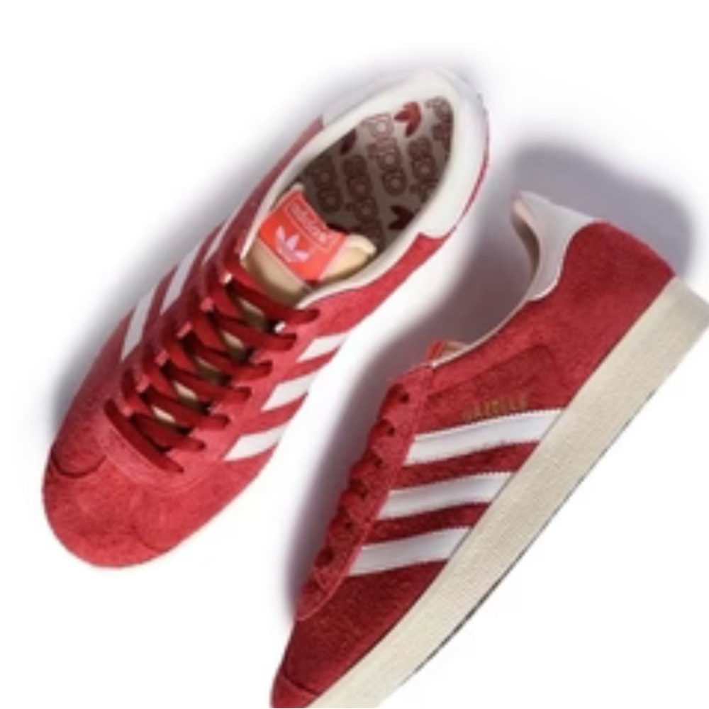 Adidas Scarlet and Cream Trainers